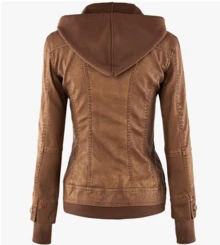 The Rowan Leather Jacket - 駝色 - 查看 2