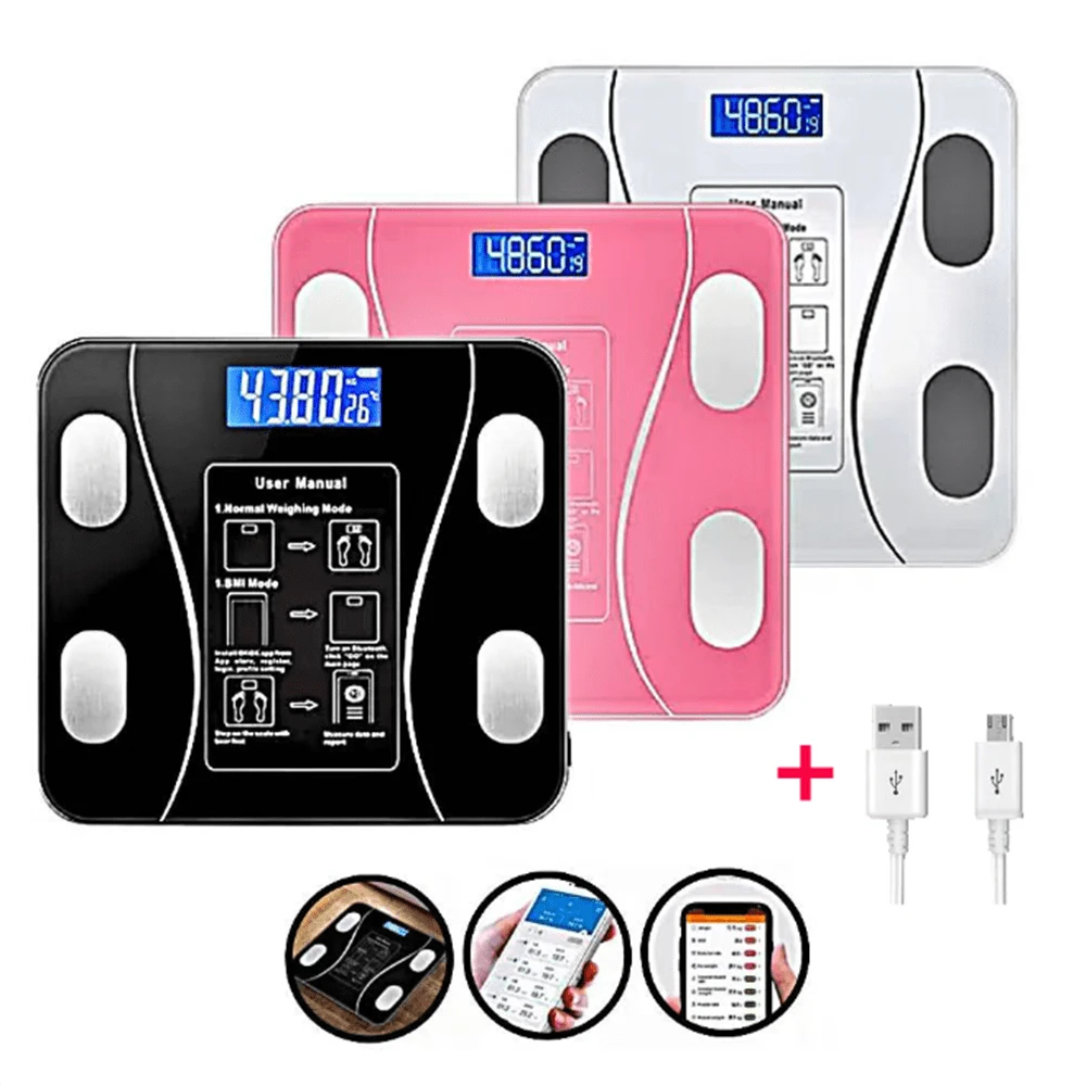 USB Bluetooth Bioimpedance Scale Body Measurement Via App Up To 140kg Weight Small Domestic Scale - LYDZC-usb-random Color - View 1