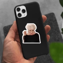 Hình dán decal vinyl hình nữ diễn viên tóc ngắn Miranda Priestly - Bề mặt mờ, hình dạng bất đối xứng, bề mặt nhựa tự dính - Sử dụng một lần, hình dán trang trí xe hơi hình nhân vật - Bề mặt mờ - Nhiều màu - Xem 5