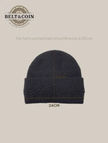 Beautiful Plain Knit Hat With 3D Weave And Faux Pearl Details In A Geometric Pattern. Versatile And Perfect For Any Style. Thick And Warm, This Lovely Winter Hat Is Perfect For Outdoor Activities. Handmade, This Stylish Hat Is Perfect For Keeping Warm In Winter And Fall/Winter.