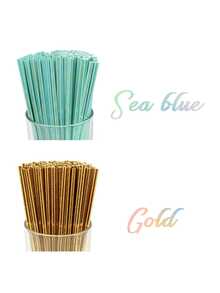 25支彩色纸吸管，闪光吸管，优雅工艺吸管，适用于果汁、奶昔、生日、婚礼、婴儿派对、美人鱼主题派对、毕业派对、新娘送礼会等多种场合。 - 彩色 - 查看 4