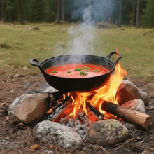 Lislark Cast Iron Shallow Casserole Dish Pan Cooking Pot Stew Stockpot Kitchen Cookware - 黑色 - 查看 3