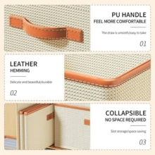 Large Multifunctional Folding Wardrobe Organizer For Clothes And Pants With 2 Dividers - Beis - Ver 4