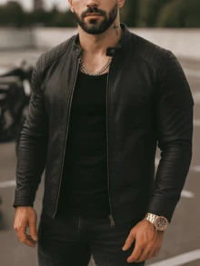 男士夹克和外套 - 黑色 - 查看 1