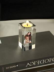 1 pieza Cristal personalizado, impresión integrada a color, material de resina, grabado con fotos y texto, regalo conmemorativo de mascota, decorativo, exquisito, de moda, de alta calidad, lindo, moderno, personalizado, único, regalo personalizado, regalo personalizado para mujeres, esposa