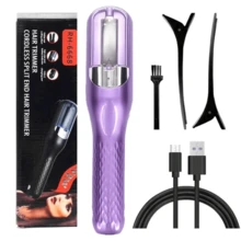 Cortador de Cabelo Sem Fio, Aparador de Pontas Duplas para Mulheres, Removedor Automático de Pontas Duplas Sem Fio, Recarregável por USB e Portátil, Usado para Cuidar de Cabelos Danificados, Remover Pontas Duplas e Cabelos Quebrados, Ideal como Presente para Mulheres e Ferramenta Diária de Penteado.