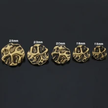 10 件/包复古不对称压花金属纽扣，时尚装饰纽扣，适用于皮衣、毛衣、衬衫、夹克、大衣，DIY 缝纫配件批发 - 彩色 - 查看 7