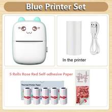 便携式迷你照片打印机 - USB 可充电，无线热敏标签打印机，200dpi 高分辨率打印，快速清晰的图像输出 - 包含 1 卷热敏纸，兼容 IOS 和 Android，是学习和办公效率的理想选择，适用于手机的迷你照片打印机 - 彩色 - 查看 17