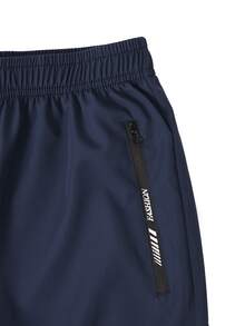 2pcs Teen Boys Breathable Mesh Casual Pants, Stylish & Versatile For Exercise, Sports, Outdoor, Running, Basketball, Football, Spring/Summer - Navy Blue - View 5