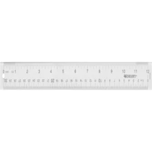 Westcott Acrylic Clear Ruler, Easy-To-Read Markings, Scratch-Resistant Design, Raised Beveled Edges, For Crafting, Office, Classroom, Back To School, School Supplies, 12-Inch