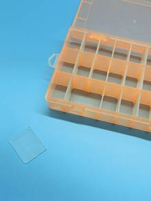 24 Compartment Transparent Plastic Embroidery Thread Storage Box, Detachable Multi-Compartment Box, Embroidery Thread Spool Organizer, DIY Cross Stitch Sewing Tool And Small Item Storage And Display Box, Transparent Easy To Find, White-Blue-Pink-Orange - Multicolor - View 5