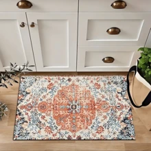 1pc Printed Silica Gel Kitchen Mat, Rug, Doormat, Easy To Clean, Rectangular Printed Carpet, Suitable For Living Room, Bedroom, Hallway, Bathroom, Laundry Room - Polyester Carpet, Suitable For Indoor And Outdoor Home Decor