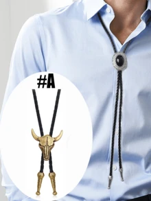 Yanxyad Handmade Bolo Tie For Men, Western Cowboy Leather Necktie Halloween Costume Accessories For Men Women