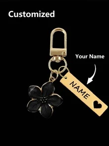 1 pezzo Portachiavi in metallo personalizzato a forma di fiore di ciliegio, leggero ed elegante, con accessorio tag, adatto per borse, chiavi dell'auto, regali di coppia e vacanze, multifunzionale, durevole, ornamentale, riutilizzabile, raffinato, di stile, di alta qualità, colorato, moderno, personalizzato, unico, regali ideali per lui, regali ideali per lei, fidanzato, amici, tea room, casa, ufficio, per anniversari, per San Valentino, per la Festa della Mamma, per compleanni, per la Festa del Papà, per matrimoni, per il riscaldamento della casa, atmosfera natalizia in casa, souvenir