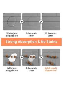 1pc Fast-Drying Diatomaceous Earth Cat/Dog Lover Gift And Dog/Cat Mom Love Pet Feeding Mat – Splash-Proof, Absorbent, Easy To Clean For Dog Lover And Dog Mom Loves And Cat Lover And Cat Mom Loves, Herringbone Pattern With Paw Print Design, Black, Cat/Dog Lover Gift And Dog/Cat Mom Love Pet Feeding Mats Washable