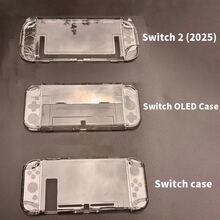 All-In-One 3-In-1 Split Design Protective Case Compatible With Nintendo Switch 2 2025/ Switch OLED / Swtich , Shockproof Dockable Cover With Ergonomic Grip, Transparent Fashion Sleeve - Transparent - View 6