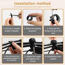 85dB Bicycle Bell Road Bicycle Adjustable Clear Bell Loud Folding Bike