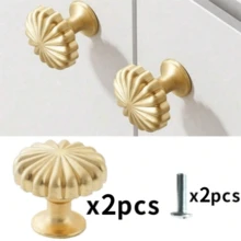 Gold Cabinet Handles, Brushed Brass Zinc Alloy Drawer Pulls, Kitchen Cabinet Hardware Accessories - Gold - View 11