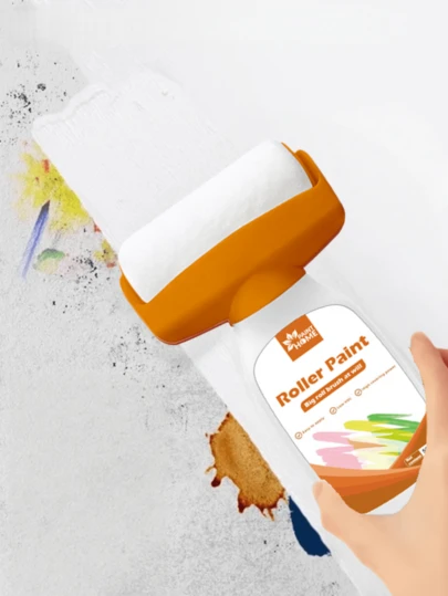 500g vit väggreparationsfärg, vattenbaserad luktfri latexfärg, rollerfärg för att täcka vägggraffiti och fläckar, lämplig för väggrenovering och färgbyte, bästa valet för att ta bort väggfläckar, utmärkt present till familj och vänner