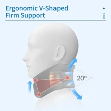 1件装颈托，颈椎支撑带，柔软泡沫颈部支撑，头部和颈部枕头保护套，睡眠颈部支撑带，男女通用，颈部支撑，颈托，适用于家庭、办公室、休闲、日常生活，圣诞礼物 - 淺藍色 - 查看 8