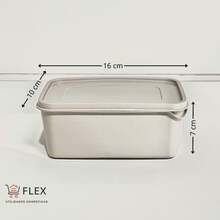 Set Of 10 Rectangular Plastic Lunch Boxes, 1 Liter For Food - Tapoer Container - Màu xanh Bạc hà - Xem 2