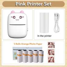 便携式迷你照片打印机 - USB 可充电，无线热敏标签打印机，200dpi 高分辨率打印，快速清晰的图像输出 - 包含 1 卷热敏纸，兼容 IOS 和 Android，是学习和办公效率的理想选择，适用于手机的迷你照片打印机 - 彩色 - 查看 18