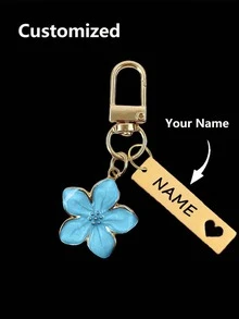 1 pezzo Portachiavi in metallo personalizzato a forma di fiore di ciliegio, leggero ed elegante, con accessorio tag, adatto per borse, chiavi dell'auto, regali di coppia e vacanze, multifunzionale, durevole, ornamentale, riutilizzabile, raffinato, di stile, di alta qualità, colorato, moderno, personalizzato, unico, regali ideali per lui, regali ideali per lei, fidanzato, amici, tea room, casa, ufficio, per anniversari, per San Valentino, per la Festa della Mamma, per compleanni, per la Festa del Papà, per matrimoni, per il riscaldamento della casa, atmosfera natalizia in casa, souvenir