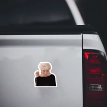 Hình dán decal vinyl hình nữ diễn viên tóc ngắn Miranda Priestly - Bề mặt mờ, hình dạng bất đối xứng, bề mặt nhựa tự dính - Sử dụng một lần, hình dán trang trí xe hơi hình nhân vật - Bề mặt mờ - Nhiều màu - Xem 9