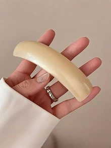 1pc/4pcs/6pcs High Quality Fashion Hair Clips, Spring Clamps, Large French Style Hair Clips For Girls, Hair Accessories, Shiny Oval Arch Hair Clips, Head Accessories - Multicolor - View 17