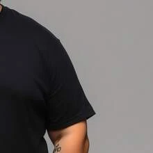 Plus Size Skull Skeleton T-Shirt, Premium Knit Fabric - Negro - Ver 3