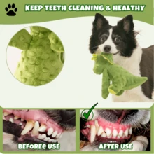 恐龙狗狗磨牙玩具，狗狗发声玩具，幼犬卡通发声磨牙玩具，可爱毛绒龙狗狗玩具，互动狗狗玩具，翼龙造型，带声音，耐用，帮助狗狗成长，多种游戏模式，适合小型、中型和大型犬 - 彩色 - 查看 6