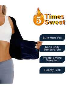 Women Wearing Sauna Vests, Sportswear, Fat-Burning Women For Weight Loss (In Various Sizes), Waist Vests For Fitness And Body Shaping, Women's Corsets, Fixed Waist-Sealing Styles For Running, Fat-Burning And Sweating - 黑粉 - 查看 5