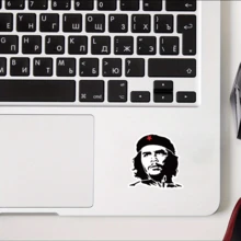 切·格瓦拉革命人乙烯基贴纸 - 卡通主题，自粘，一次性使用，哑光饰面，不对称形状，适用于塑料表面、左侧汽车保险杠和窗户贴花