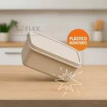 Set Of 10 Rectangular Plastic Lunch Boxes, 1 Liter For Food - Tapoer Container - Màu xanh Bạc hà - Xem 3