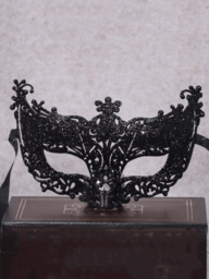 قناع مخملي أسود مطلي بالذهب للمناسبات والاحتفالات، إكسسوار للزي، هالوين