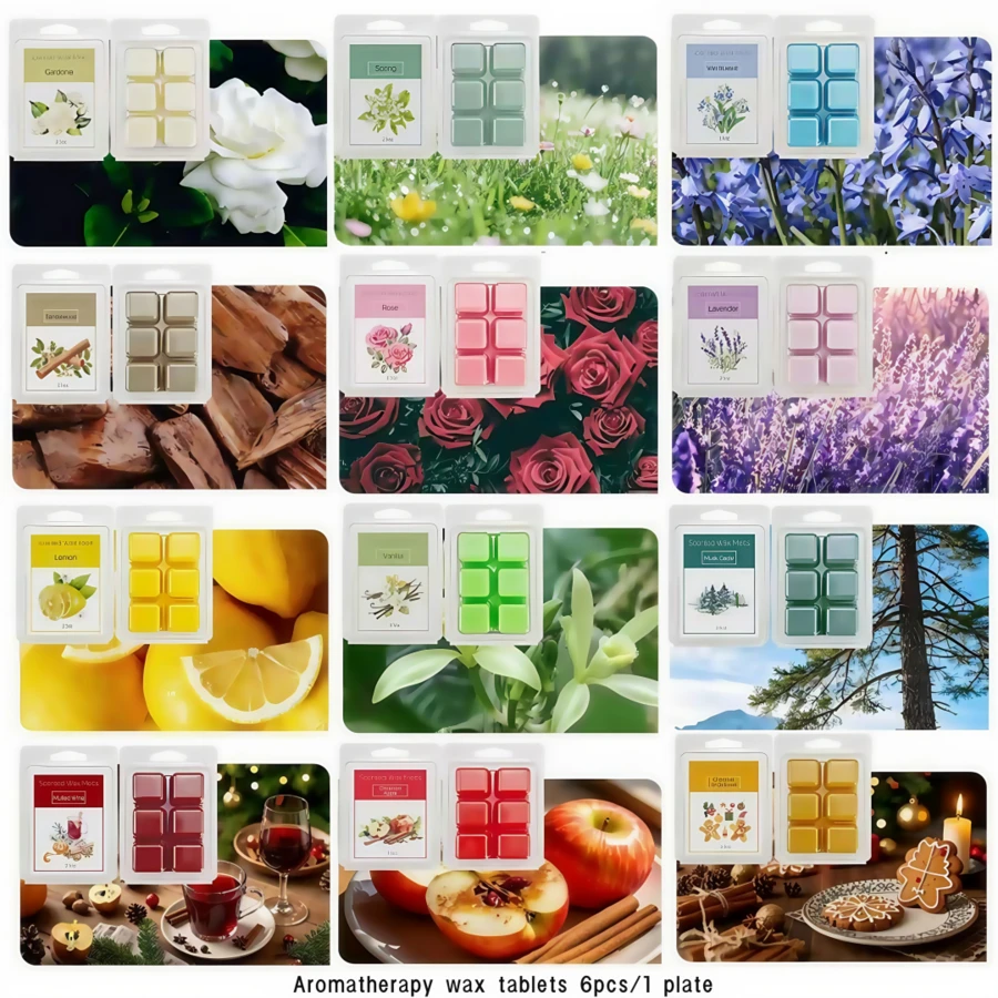 12 Types Of Scented Wax Blocks,(3 Oz) Assorted Wax Warmer Cubes,Plant Essential Oil Aromatherapy Wax Block,Soy Scented Wax Melts For Wax Warmers