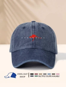 1 件“澳大利亚”水洗棒球帽，时尚男女通用必备单品，时尚简约休闲百搭 - 字母款 - 查看 17