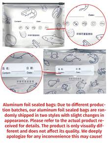 20个铝箔可重复密封食品保鲜袋，可重复使用，适用于冰箱和冷冻室；10个抗菌铝箔食品保鲜袋，拉链封口，可重复使用，适用于冰箱和冷冻室