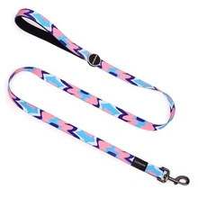 Lesă pentru câini Furmylove, lesă pentru animale de companie, mâner moale și ușor, încuietoare metalică, mâner micro-elastic anti-șoc, lesă durabilă din nailon pentru câini, lesă la modă de 150 cm/60 in, model abstract, potrivită pentru câini de talie medie și mare, activități în aer liber, plimbări, accesorii pentru animale de companie