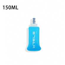 WRELS 1 件柔软可折叠轻质硅胶水袋清新浅蓝色适合运动、健身、骑行、跑步 - 淺藍色 - 查看 12