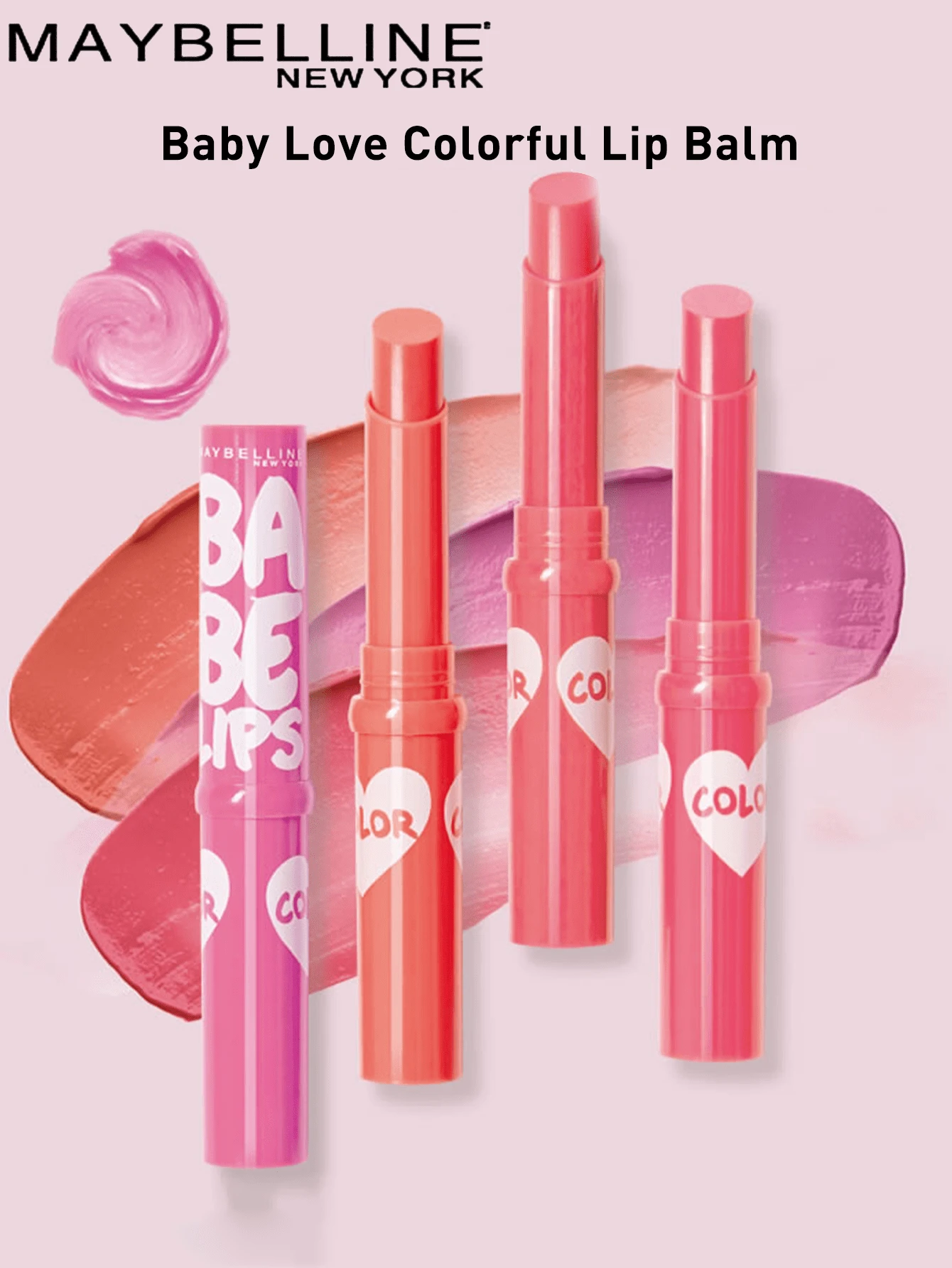 Maybelline Baby Love Colorful Lip Balm, Nourishing Hydrating Lipstick, with Shea Butter Essence, Smooths and Softens Lips, Long-lasting Shine and Hydration, Vivid and Light Color in One Stroke, Ideal for Daily Use and Makeup Primer, Suitable for All Skin Tones and Occasions Ess for Use and Makeup Primer, Suitable for All Skinones and Occasions Ess for Occasions Beautys fors。 - 寶蓓愛炫彩護唇膏 - 查看 1