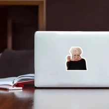 Hình dán decal vinyl hình nữ diễn viên tóc ngắn Miranda Priestly - Bề mặt mờ, hình dạng bất đối xứng, bề mặt nhựa tự dính - Sử dụng một lần, hình dán trang trí xe hơi hình nhân vật - Bề mặt mờ - Nhiều màu - Xem 8