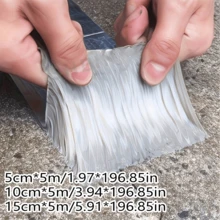 1 pieza Cinta reparadora impermeable, 5M de largo, multimedida, adecuada para tela, toldo, techo de caravana, fondo de coche, lona, tienda de campaña, cubierta de barco y bote, parche para exteriores, de gran resistencia, multiusos