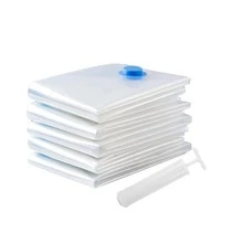 6 件装真空储物袋节省空间的袋子真空密封袋、太空袋、真空密封袋适用于衣服、棉被、毯子、床上用品家庭旅行收纳袋装饰品装饰节日装饰房间装饰家居装饰卧室装饰连衣裙裤子鞋子牛仔裤靴子裙子卧室、收纳袋、家庭收纳、女式白色 T 恤、女式黑色裤子、女士冬装、连衣裙、