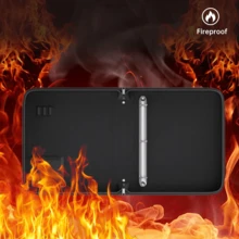 Upgraded Storage Folder Back-To-School Season Must-Have Flame Resistant 3-Ring Binder Cover (Does Not Include Inner Pages) Zippered Flame Resistant Binder Made Of Fiberglass And Silicone Can Hold 375 Sheets Of Paper Suitable For Home, Office, Business Travel, And School - Black - View 1