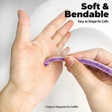 100/200 قطعة من أعواد التنظيف الملونة بألوان الباستيل، 7 ألوان بألوان حلوى الماكرون، أعواد الشينيل للمشاريع الفنية والحرفية، ديكورات زهور DIY