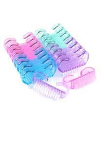 Juego de 50 piezas de brochas de uñas de colores para eliminar el polvo de las uñas, brochas de cuerno de vaca para el polvo, herramientas para uñas, suministros para uñas, accesorios para uñas