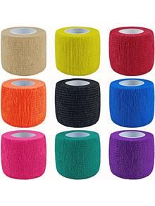 3 Rolls Self-Adhesive Elastic Bandage - Elastic Sports Tape, Available In Multiple Colors And Sizes, Suitable For Wrist, Ankle, Finger And Toe Support, Ideal Fitness Accessory For Sports And Outdoor Activities, Can Be Used With Nude Sports Tape And Medical Gauze For Secure Fixation And Injury Prevention.