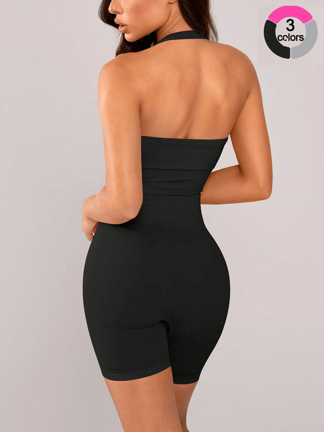 NcmRyu Women S High Elasticity Seamless Yoga Romper Solid Color Sleeveless Athletic Unitard Quick Dry Sweat Wicking Perfect For Yoga Fitness Summer Workouts, Modern Athletic Look - 黑色 - 查看 1