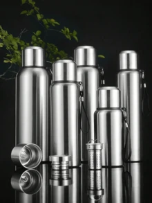 زجاجة مياه من الفولاذ المقاوم للصدأ سعة 20 أونصة - 67 أونصة، سعة كبيرة مع مقبض، معزولة، جذابة للغاية، محمولة، ساخنة وباردة للسفر والرياضة والعودة إلى المدرسة - متعدد الألوان - مشاهدة 6